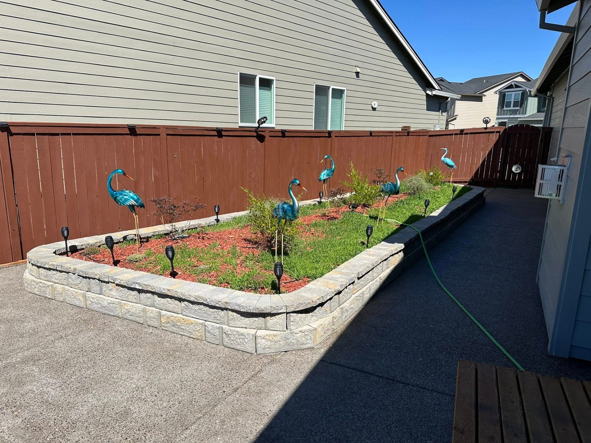 Landscape Planter & Lighting
